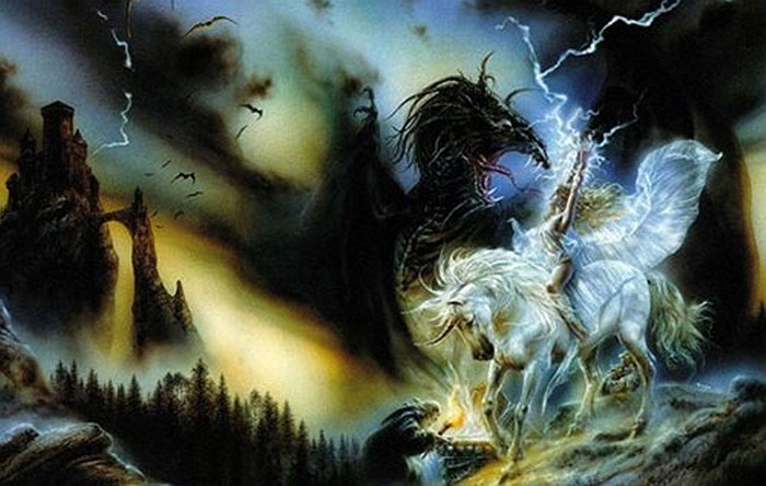 Peagasus là con ngựa trắng có cánh nổi tiếng trong hầu hết các tác phẩm văn học. Peagasus được sinh ra từ máu của ác thần tóc rắn Medusa