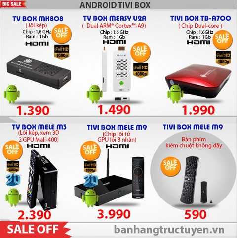 Android Tivi box Biến TV thành Smart TV chỉ với 1.39tr