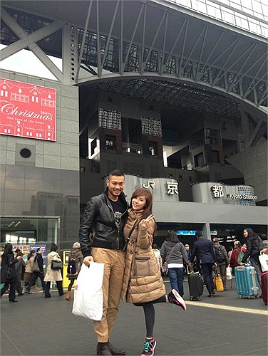 Quỳnh Nga đang có chuyến du lịch cùng bạn trai tại Nhật Bản.