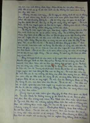 Bài văn điểm 9 'xin các bạn đừng cười'