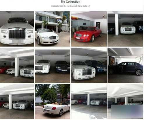 Garage xe của nhà Phan Thành.