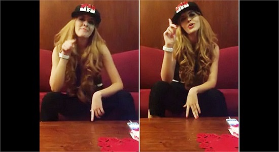 Cuối tháng 7/2013, nữ diễn viên lại gây xôn xao dư luận với bài đọc rap có nhiều lời lẽ không văn hóa.