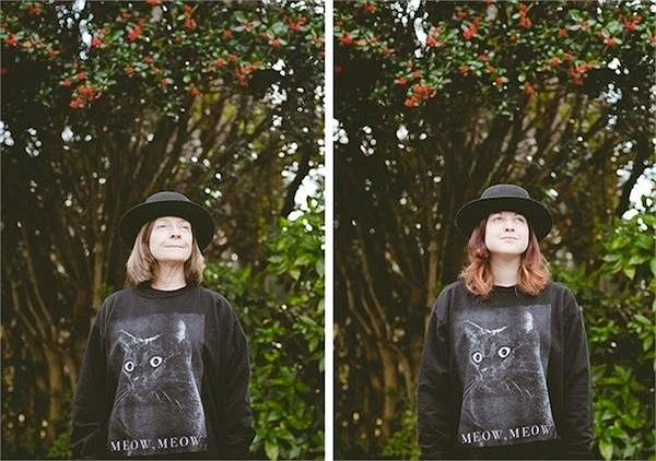 Sau một lần trông thấy mẹ mặc quần áo của mình, Carra Sykes đã nghĩ ra ý tưởng thực hiện bộ ảnh này. 