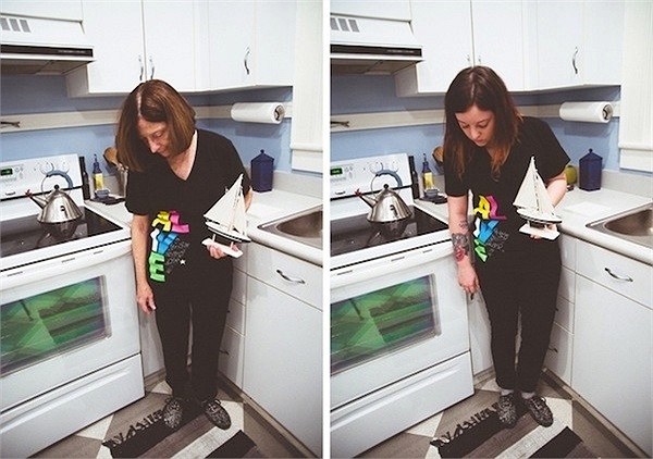 Mẹ Carra vào vai chính cô con gái của mình với những trang phục rất dễ thương. 