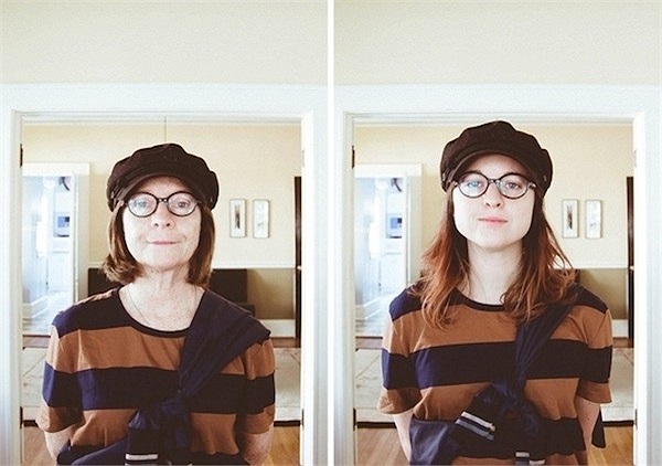 Hai mẹ con trong ảnh thực sự rất giống nhau. 