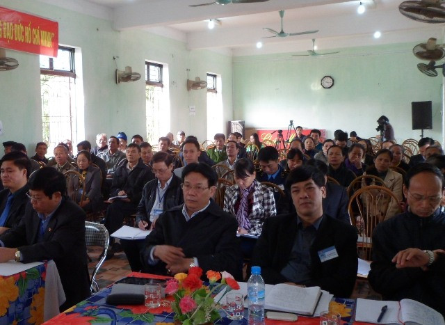  Cử tri xã Tích Giang, Phúc Thọ, Hà Nội. (Ảnh. Xuân Hải).