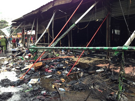 Cháy chợ Nhà Xanh, nhiều tiểu thương trắng tay