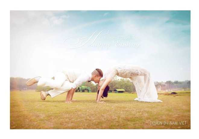 Ảnh cưới độc đáo của Quỳnh Trang và Viết Thành.