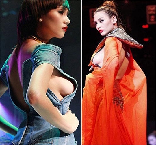 Với mẫu áo váy khoe vòng 1 táo bạo này, Á hậu Hoàng Yến đã bị cơ quan chức năng 'tuýt còi' và phạt tiền.
