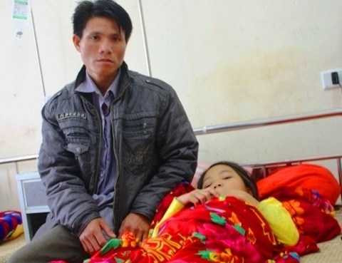 Em Quang Tuệ Tâm đang được điều trị tại bệnh viện. 