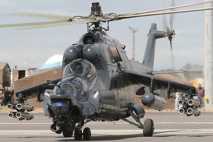 Mil Mi-24, trực thăng vũ trang hạng nặng kèm chức năng vận tải của quân đội Nga ở vị trí số 6