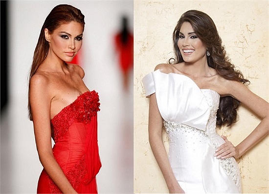 Maria trong show thời trang cao cấp của hãng Tony Ward - một hoạt động trong khuôn khổ Miss Universe 2013.