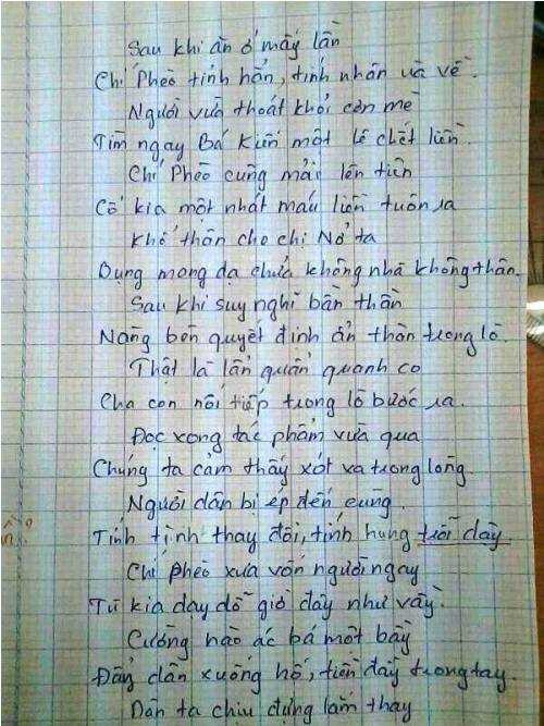 bài văn bằng thơ