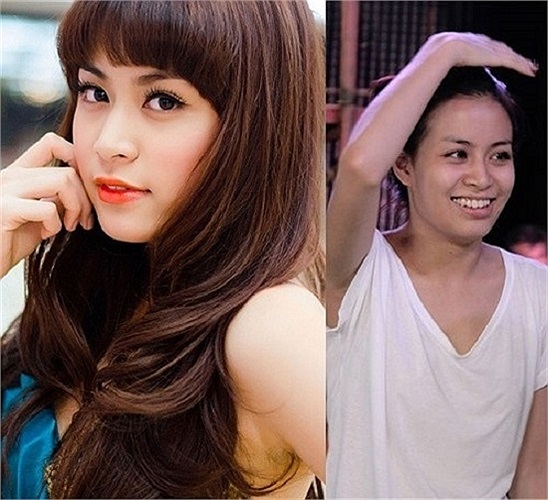Hoàng Thùy Linh khi để mặt mộc không còn giữ được vẻ gợi cảm cuốn hút.