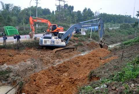 Quốc Oai, vỡ ống nước, mất nước, khắc phục sự cố