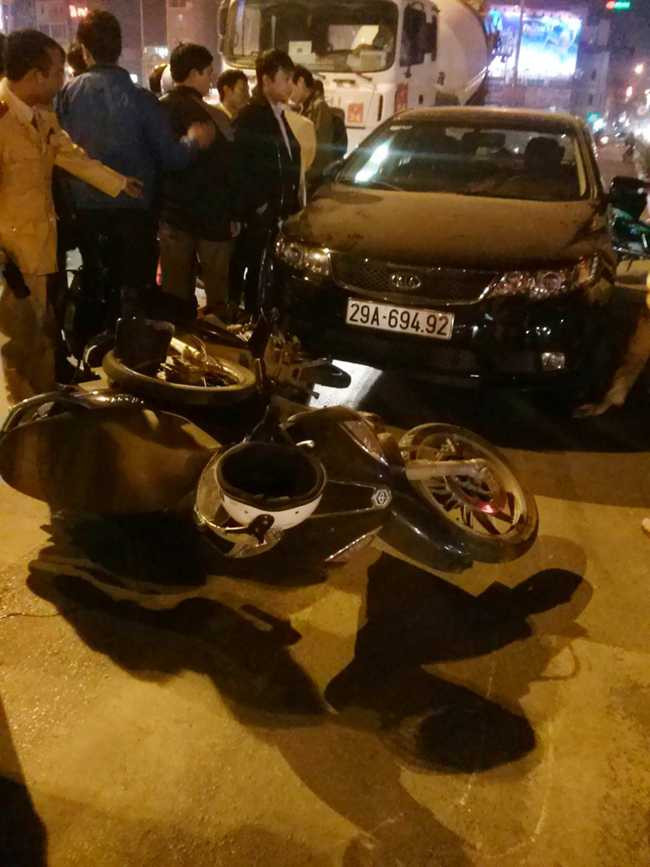 Hiện trường vụ tai nạn.