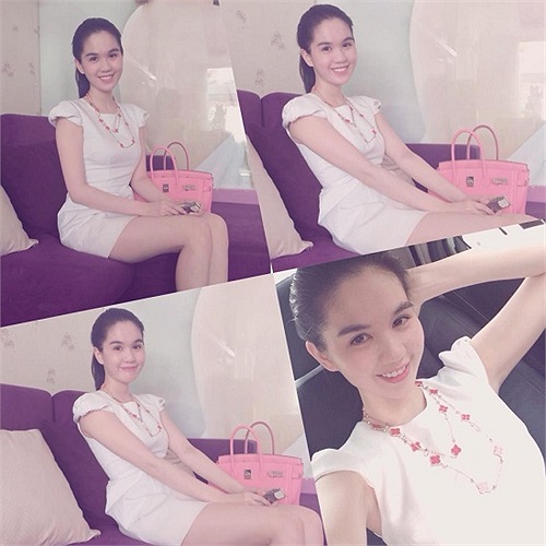 Ngọc Trinh khoe da trắng, dáng xinh.