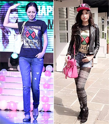 Với cách phối quá đơn giản hay rườm rà khiến hai bộ cánh này của Mai Phương Thúy bị liệt vào danh sách trang phục xấu của năm.