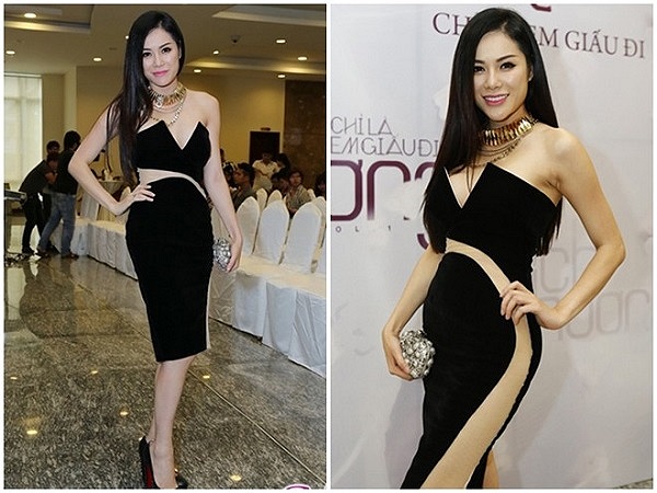 Mới đây, hoa hậu châu Á tại Mỹ - Victoria Phương Nguyễn cũng tạo sự chú ý với bộ cánh nổi bật bằng đường cắt xẻ táo bạo tại bên hông và phần eo. 