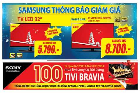 khuyến mại lớn nhất Mùa mua sắm 2013 từ MediaMart