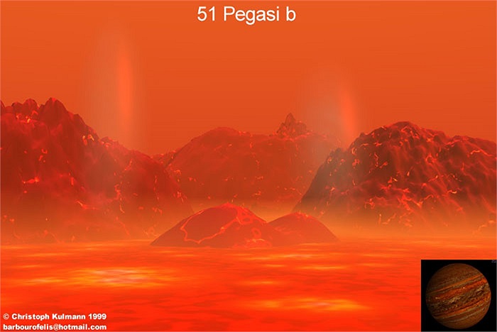 Mưa sắt: Hành tinh 51 Pagasi b luôn bị thiêu đốt trong lò lửa hơn 1000 độ C nung nóng cả sắt và hình thành những trận mưa sắt nóng bỏng. 