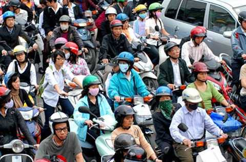 Trước đây, từng có người đề xuất cấm xe máy ở 4 quận, huyện nội thành cũ (Ảnh chỉ có tính minh họa: Internet)