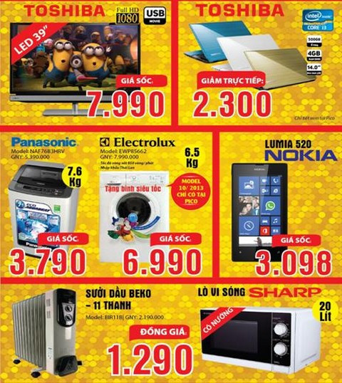 Nhiều mặt hàng giảm giá tại Pico - Tháng khuyến mại HN