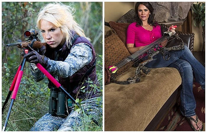 Mặc dù mới đây, nữ thợ săn người Anh Melissa Bachman bị chỉ trích mạnh mẽ sau khi khoe những bức ảnh cô chụp hình với xác động vật lên mạng nhưng Olivia Opre, 36 tuổi (trái) và Mindy Arthurs (39 tuổi) vẫn tiếp tục có những hành động tươn