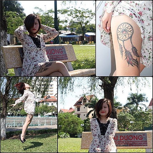 Phạm Kim Ngân chia sẻ, cô bắt đầu xăm hình vào năm 2012, khi bắt đầu trở thành sinh viên. Mỗi hình xăm theo cô là những lúc cảm thấy quá đau, khi kim xăm đâm vào da thịt cũng không thấm đâu so với nỗi đau trong lòng.