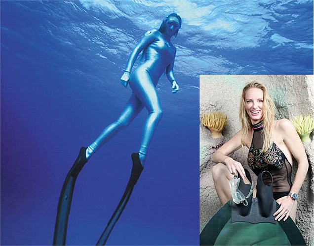 Khác với David, Tanya Streeter đã lặn xuống độ sâu 160 mét tương đương tòa nhà 50 tầng mà chỉ cần lấy hơi 1 lần trước khi lao xuống nước. Kỷ lục thế giới mà cô lập được năm 2002 vẫn chưa có ai phá vỡ. 