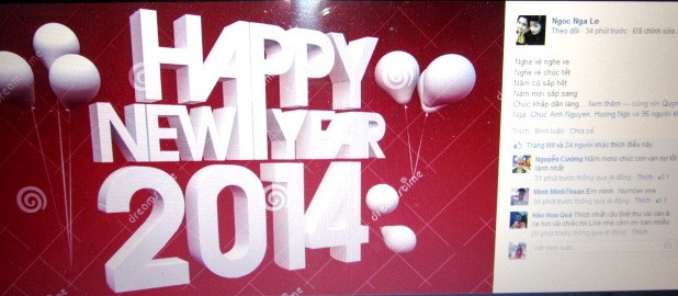Nơi rộn ràng ngàn vạn lời chúc mừng năm mới 2014