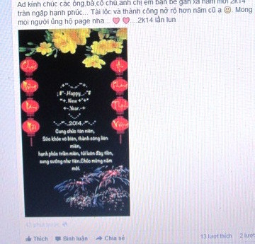 (trang fanpage của người Việt ở nước bạn)