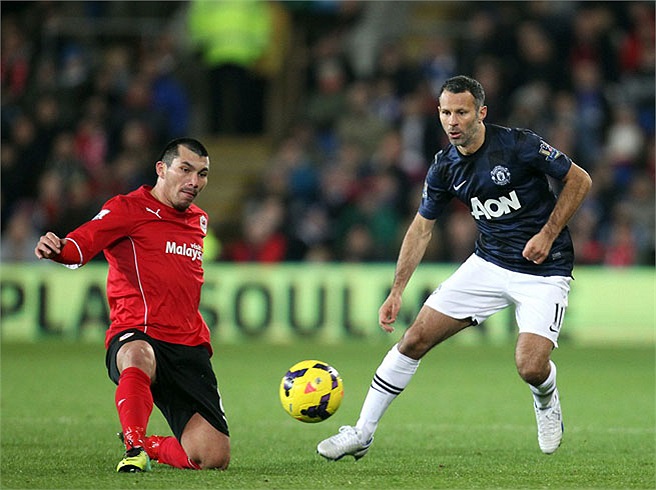 Cuối tuần vừa rồi, Giggs ra sân trong trận gặp Cardiff