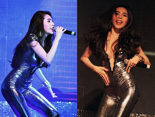 Cô luôn chọn những bộ trang phục bó tít cơ thể khoe trọn 3 vòng gợi cảm và đôi chân dài tít mít.