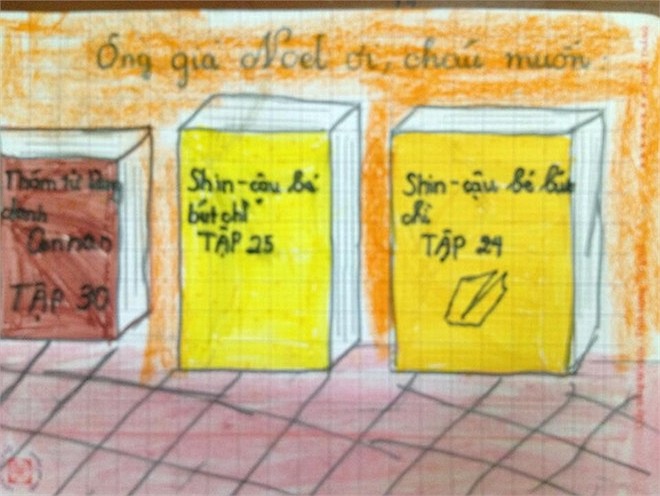 Những món quà mong muốn được ông già Noel gửi tặng của cậu học trò thích truyện tranh: 'Shin - Cậu bé bút chì', 'Thám tử lừng danh Conan' 