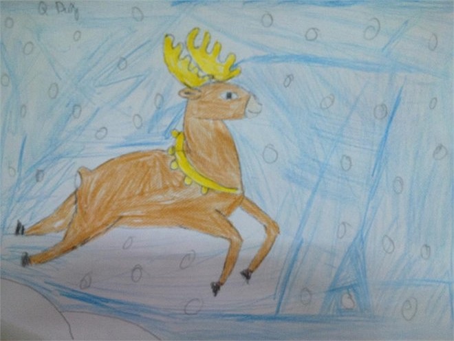 Chú tuần lộc vượt qua thời tiết giá lạnh để kịp mang quà cho các em nhỏ.