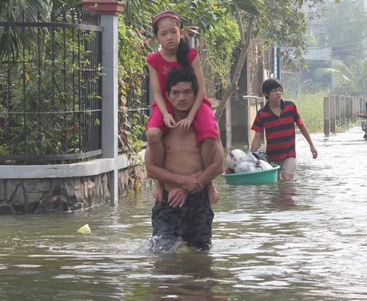 vỡ ờ bao, triều cường