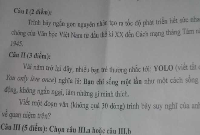 đề văn lạ