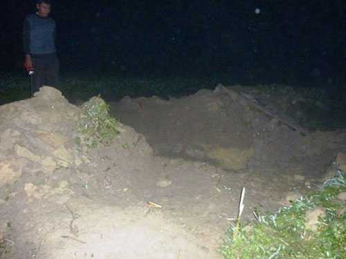 Mảnh ruộng nơi phát hiện chiếc hòm