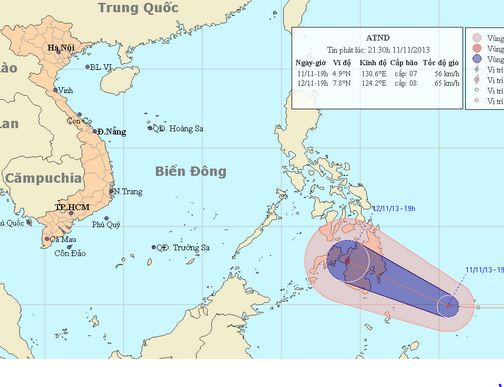 Dự báo trong 24 giờ tới, áp thấp nhiệt đới di chuyển chủ yếu theo hướng Tây Tây Bắc, mỗi giờ đi được khoảng 30km và có khả năng mạnh lên thành bão. 