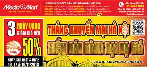 Media Mart gây sốc với “3 ngày vàng” Tháng khuyến mãi