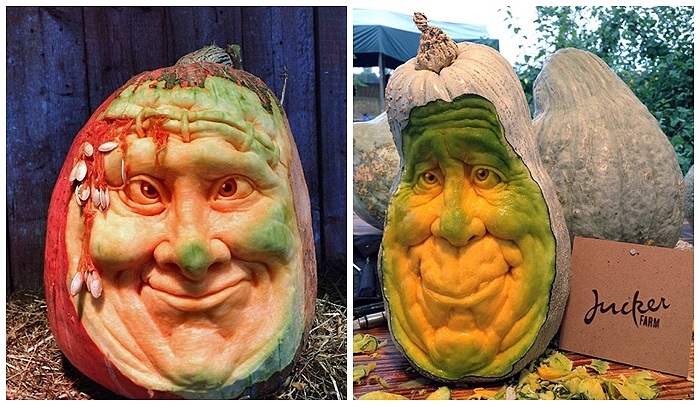 Các nhà điêu khắc đến từ Michigan cho biết, để khắc được một quả bí ngô có đầy đủ các chi tiết thì phải mất đến 2 tiếng đồng hồ.