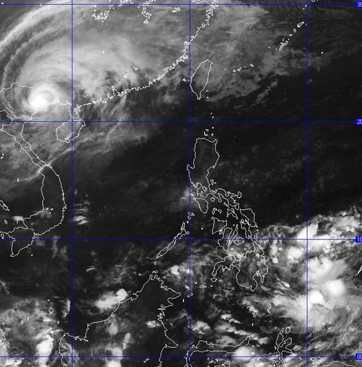 Bão Haiyan ra khỏi lãnh thổ Việt Nam, một áp thấp mới lại tấn công biển Đông. Nguồn: Nchmf