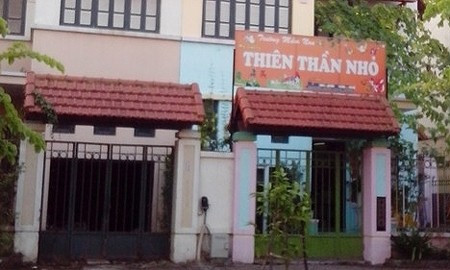 Trường MN Thiên Thần Nhỏ (quận Long Biên) nơi xảy ra cái chết của bé 12 tháng tuổi hồi cuối tháng 8/2013.