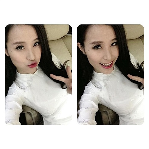 Đông Nhi diện áo dài trắng tinh khôi.