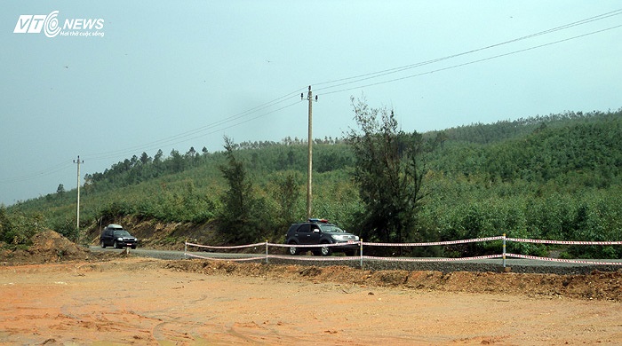 Đường dẫn vào Vũng Chùa đã được thi công xong.