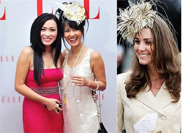 Bộ tóc làm khá cầu kỳ được cô cái thêm chiếc nơ to đùng thêm phần phức tạp.