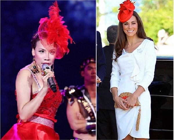 Phong trào đội mũ đỏ theo phong cách của công nương Anh từng một thời được sao Việt áp dụng và sáng tạo triệt để.