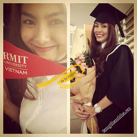 Ngày 23/11/2012, Tăng Thanh Hà đã làm lễ tốt nghiệp đại học tại RMIT. Cô cũng là một trong số ít hot girl hoàn thành được việc học đại học 