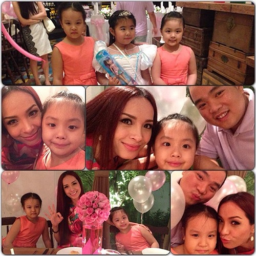 Thúy Hạnh hạnh phúc bên gia đình.